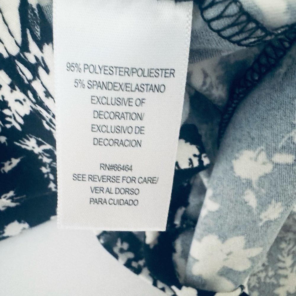 52seven Fit & Flare Maxi Women's Dress Black White Floral Cap Sleeve Size XL - Picture 13 of 14